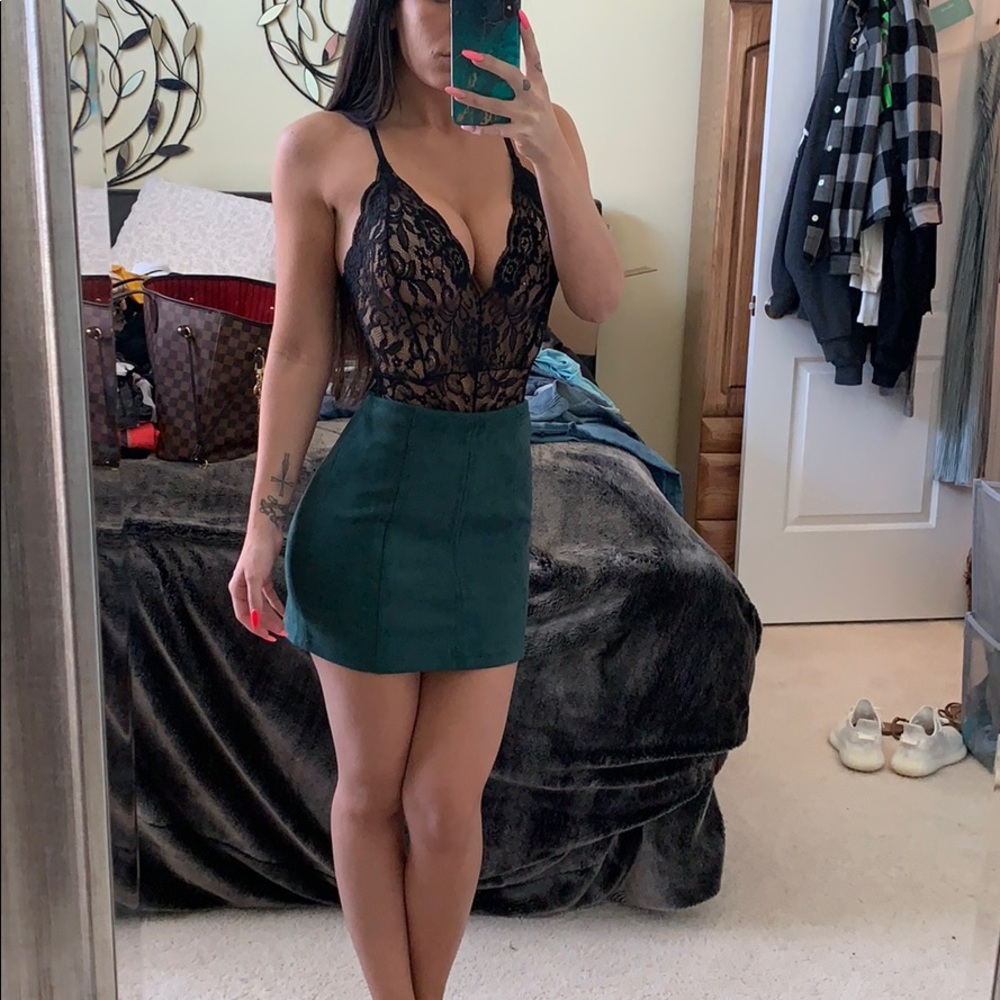 Suede skirt